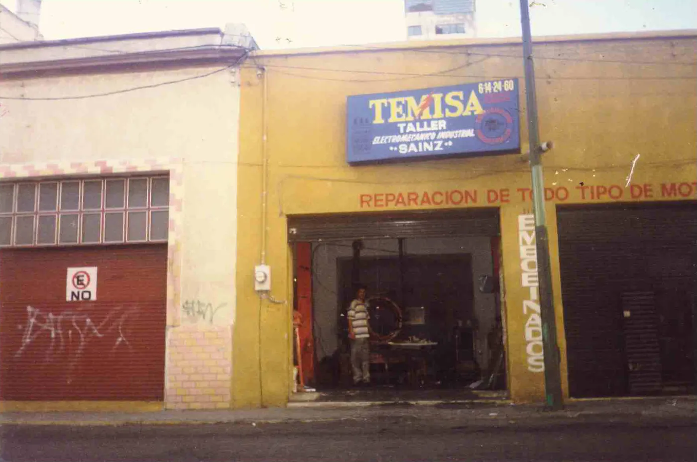 Fachada del taller TEMISA Sáinz de reparación de motores en Guadalajara