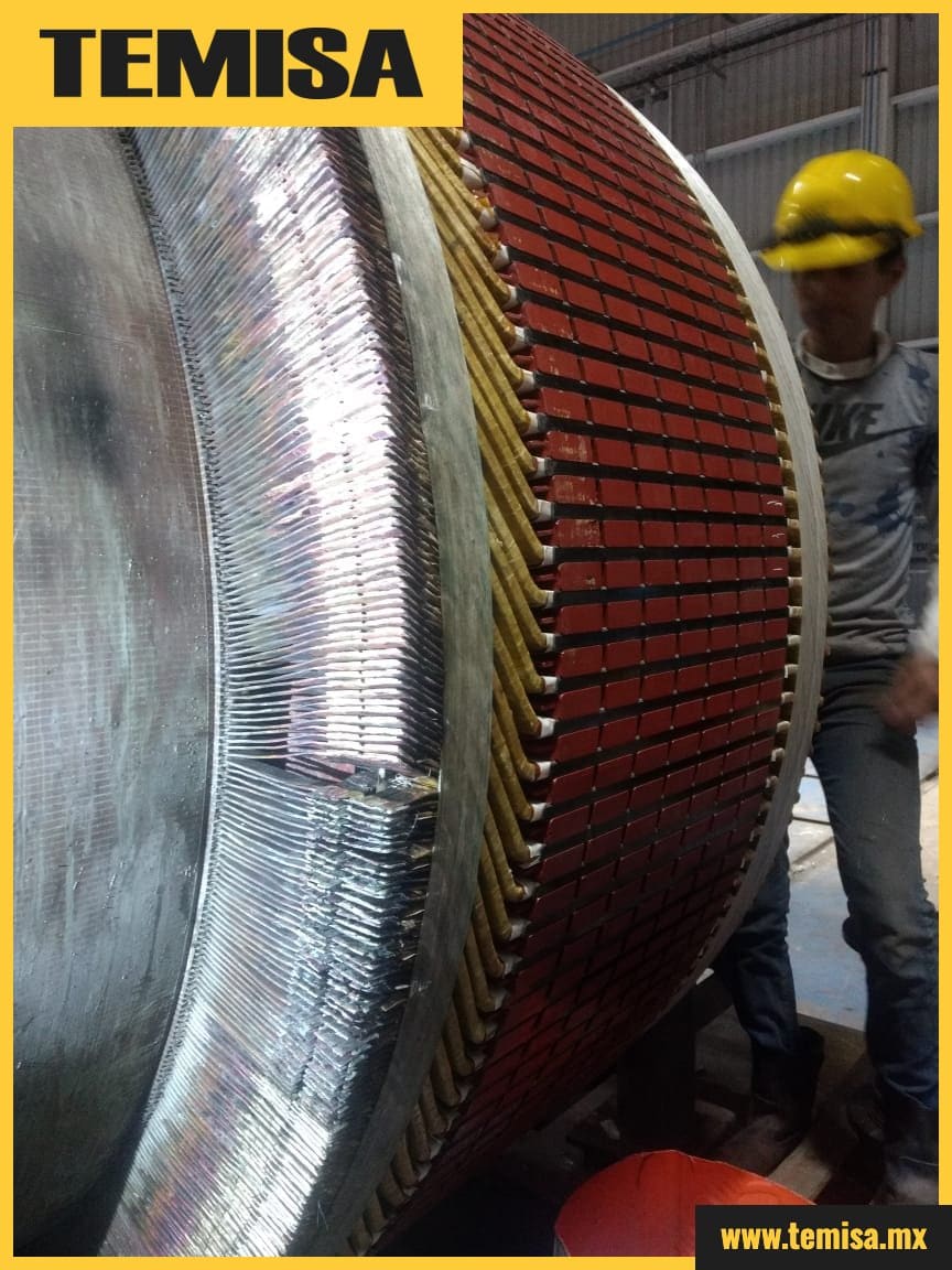 Núcleo laminado del estator con devanado en ranuras, motor de alta tensión