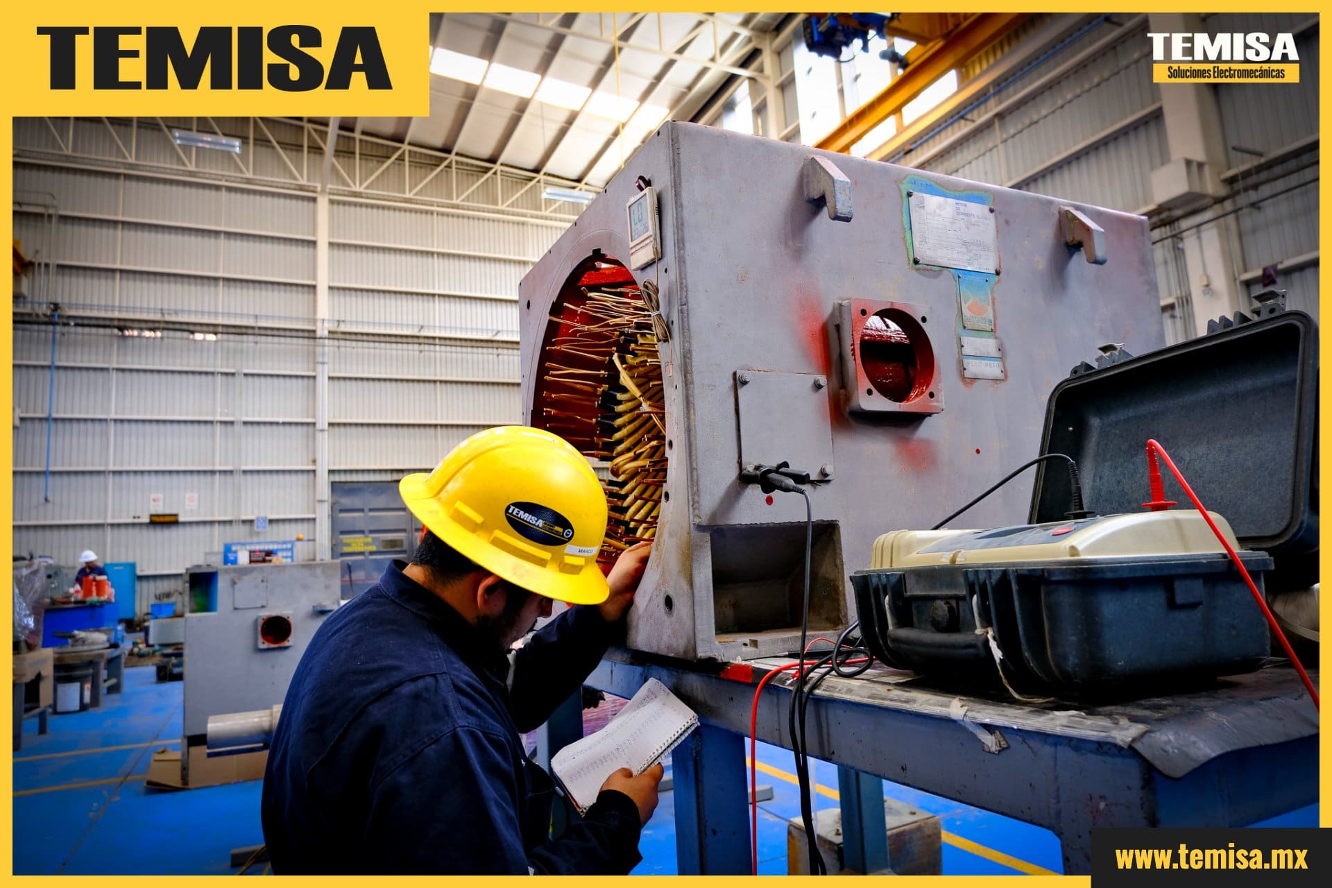 Pruebas eléctricas a estator de alta tensión con equipo portátil