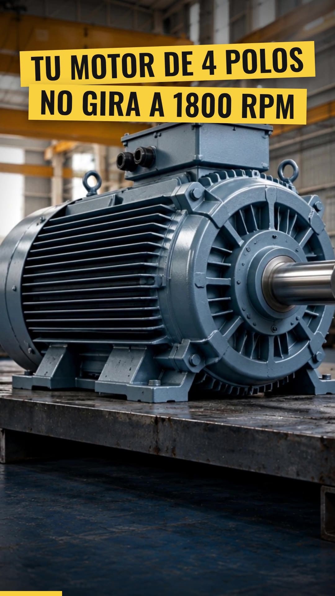 RPM motor 4 polos: por qué gira a 1780 y no a 1800 rpm